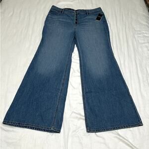 Lauren Ralph Lauren Womens High-Rise Flare Jeans Blue Wash Size 18 / Waist 34